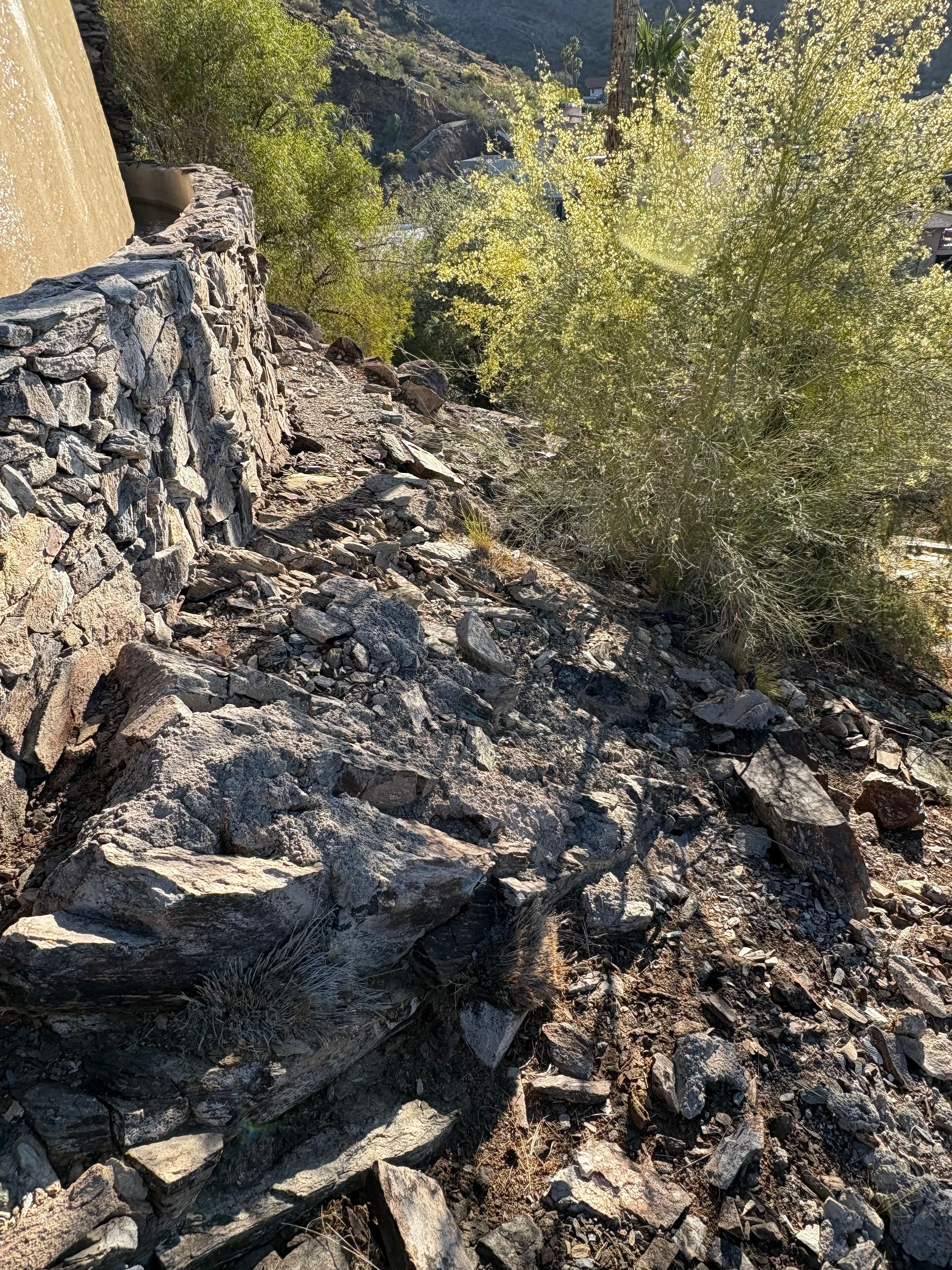 Project Failing Faux Stone Wall Stripped Down and Rebuilt Right image