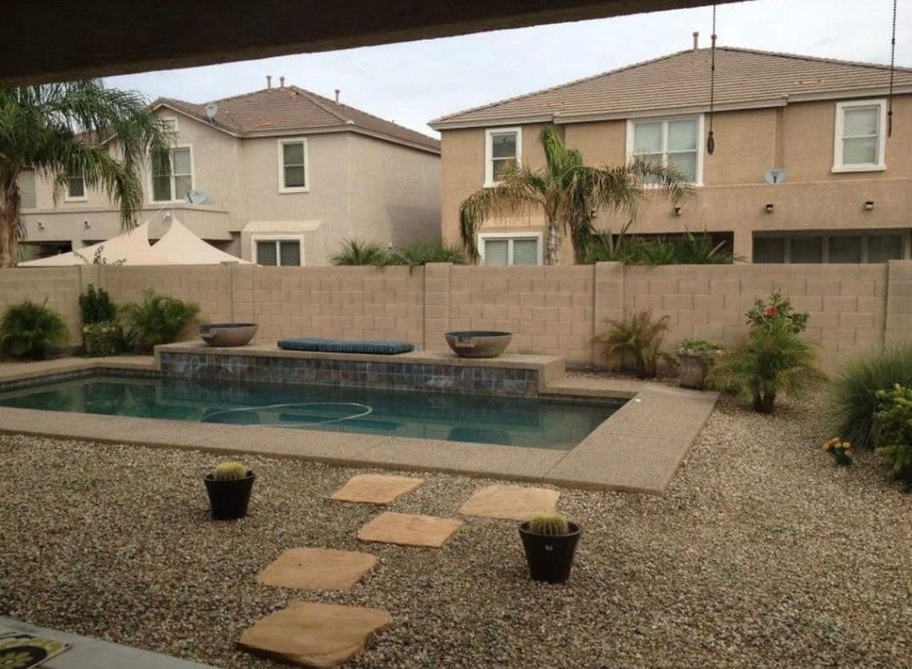 Gallery photos for Pool and Waterfall Upgrade for a Backyard Oasis: Image #1