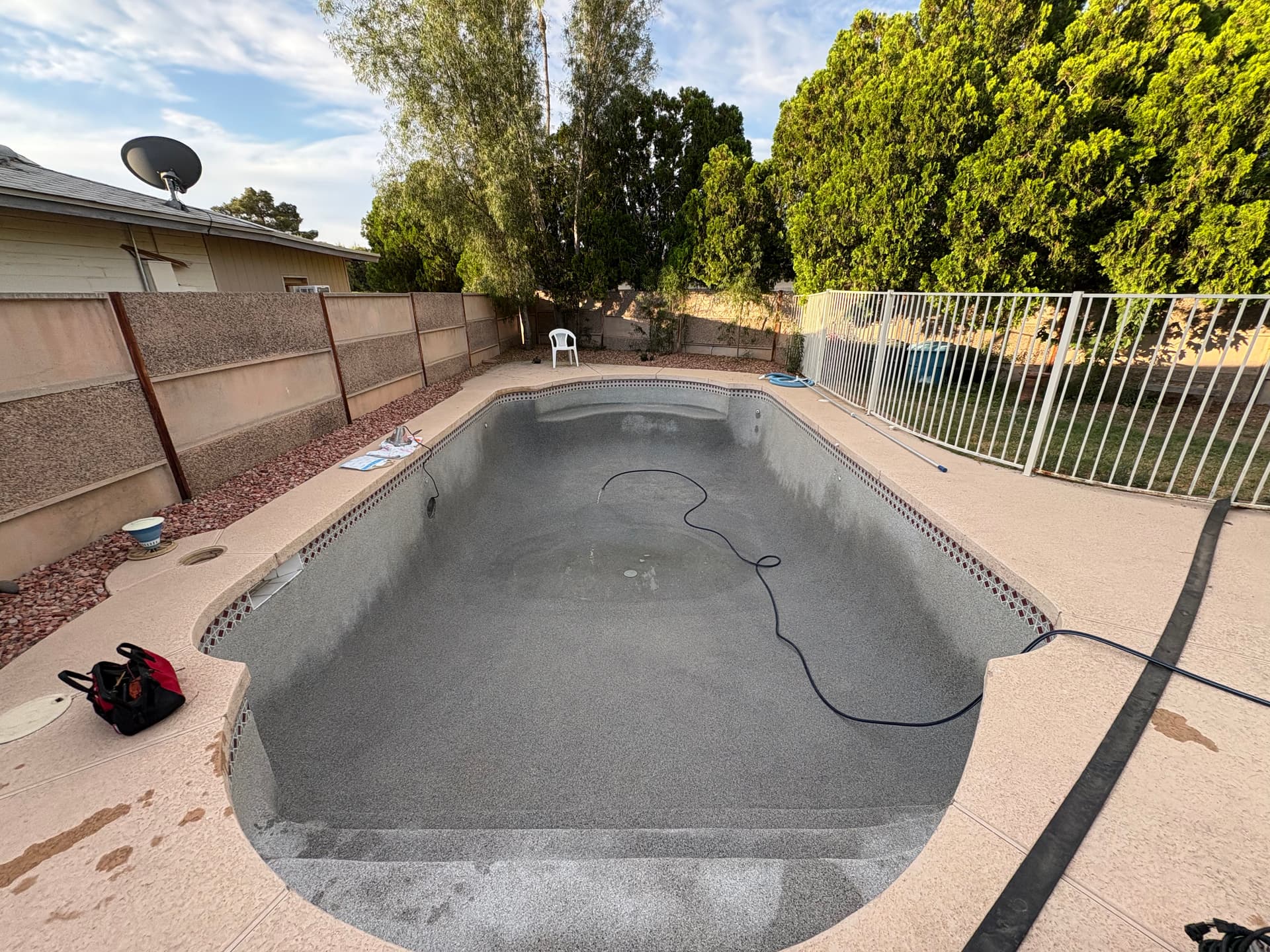 Gallery photos for Green Pool Drain, Wash and Filter Sand Change in Arizona: Image #1